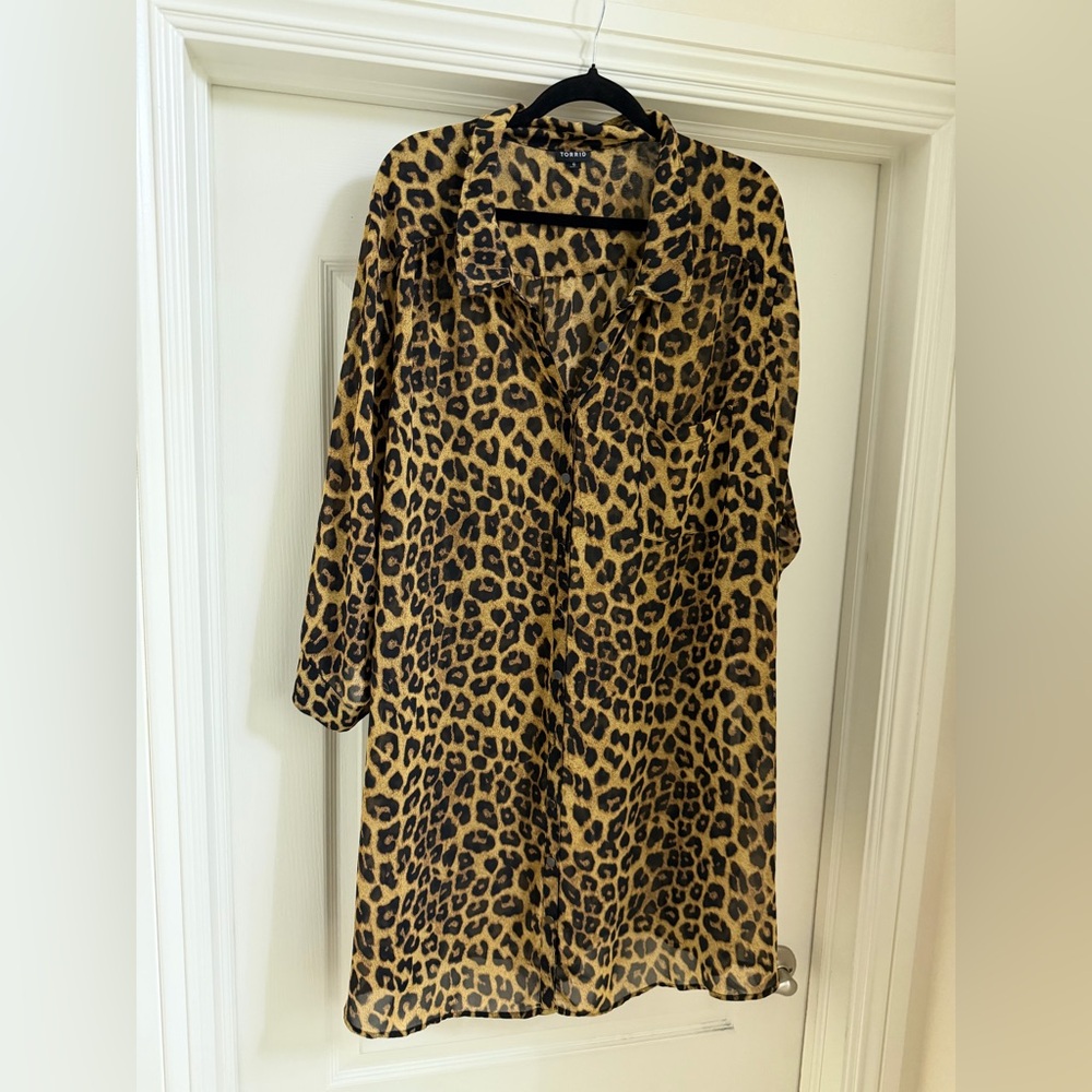 Torrid Animal Print Harper Blouse